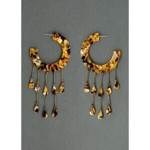 Joyfolie Mia Joy Vickey Earrings in Amber Tortoise